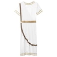 thumbnail image 6 of inhzoy Mens Ancient Greek Roman Caesar Toga Robe Dress-Up White S, 6 of 7