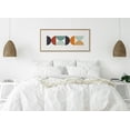 thumbnail image 5 of Kate and Laurel Sylvie Circles and Curves Retro Color Framed Canvas Wall Art by The Creative Bunch Studio, 18x40 Natural, Narrow Mid-Century Modern Geometric Wall Art, 5 of 6