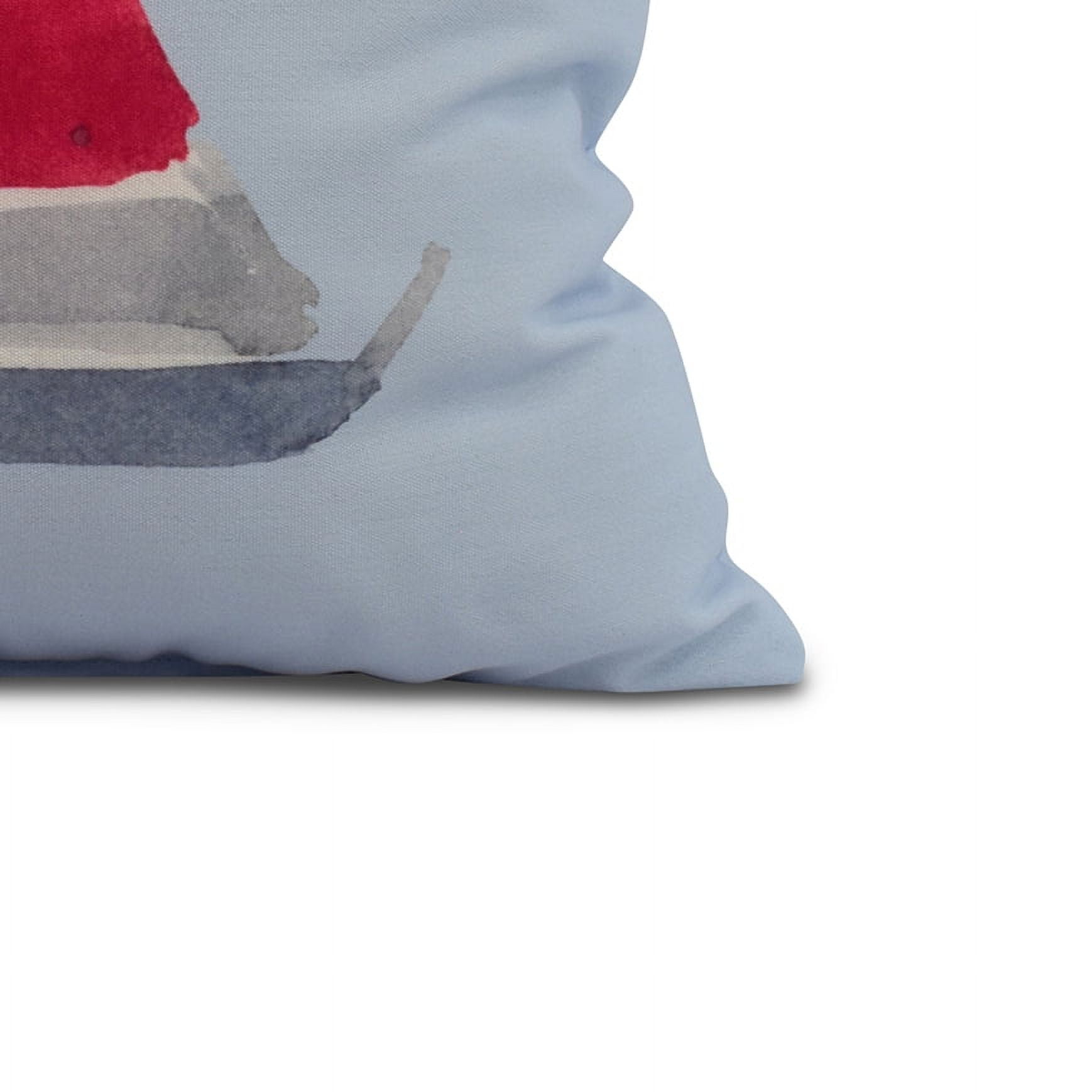 Simply Daisy, 18 x 18 inch, Sail Away, Geometric Print Pillow, Blue