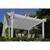 Vita 144"L x 144"W x 104"H Vinyl Camelot Louvered Pergola, White, VA42070