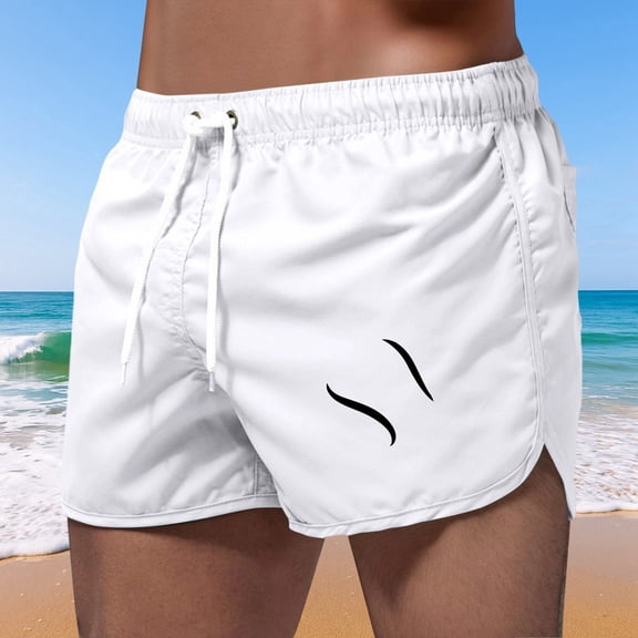 Shachafan Men's Swim Board Shorts Beach Shorts With Sports Print Casual 3 Inch Trunks For Swimming Surfing Mens Swim Shorts Pockets