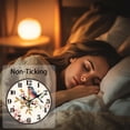 thumbnail image 4 of 1pc MDF Printed Wall Clock for Home Living Room Bedroom Decoration Flat Round Bird 300mm for DIY, 4 of 7