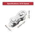 thumbnail image 2 of Uxcell 8pcs Bicycle Missing Link 6/7/8 Speed Reusable Steel Bike Chain Link Silver, 2 of 7