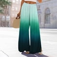 thumbnail image 2 of Lenpel Women's Wide Leg Pants Casual High Waisted Side Split Gradient Lounge Palazzo Pants Flowy Beach Trousers, 2 of 6