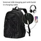 thumbnail image 2 of Fotbe Abstract Black And White Waves Mochila con Estampado y Puerto USB para Hombre y Mujer, Mochila Antirrobo, Mochila de Viaje, Mochila Escolar, Mochila Universitaria, 2 of 7