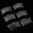 thumbnail image 4 of Senkary 10 peines para el pelo con clip de alambre de metal, peines para velo de novia (20 dientes plateados), 4 of 5