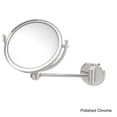 thumbnail image 4 of 8 Inch Wall Mounted Make-Up Mirror with Grooved Accents - Polished Chrome / 5X, 4 of 5