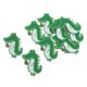 thumbnail image 1 of 10 Piezas de Parches Bordados Parches de Hierro Material de Algodón Patrón de Animales Verdes Estilo de Dibujos Animados Bricolaje Parche Bordado para Abrigo Camiseta ANGGREK Otros, 1 of 8