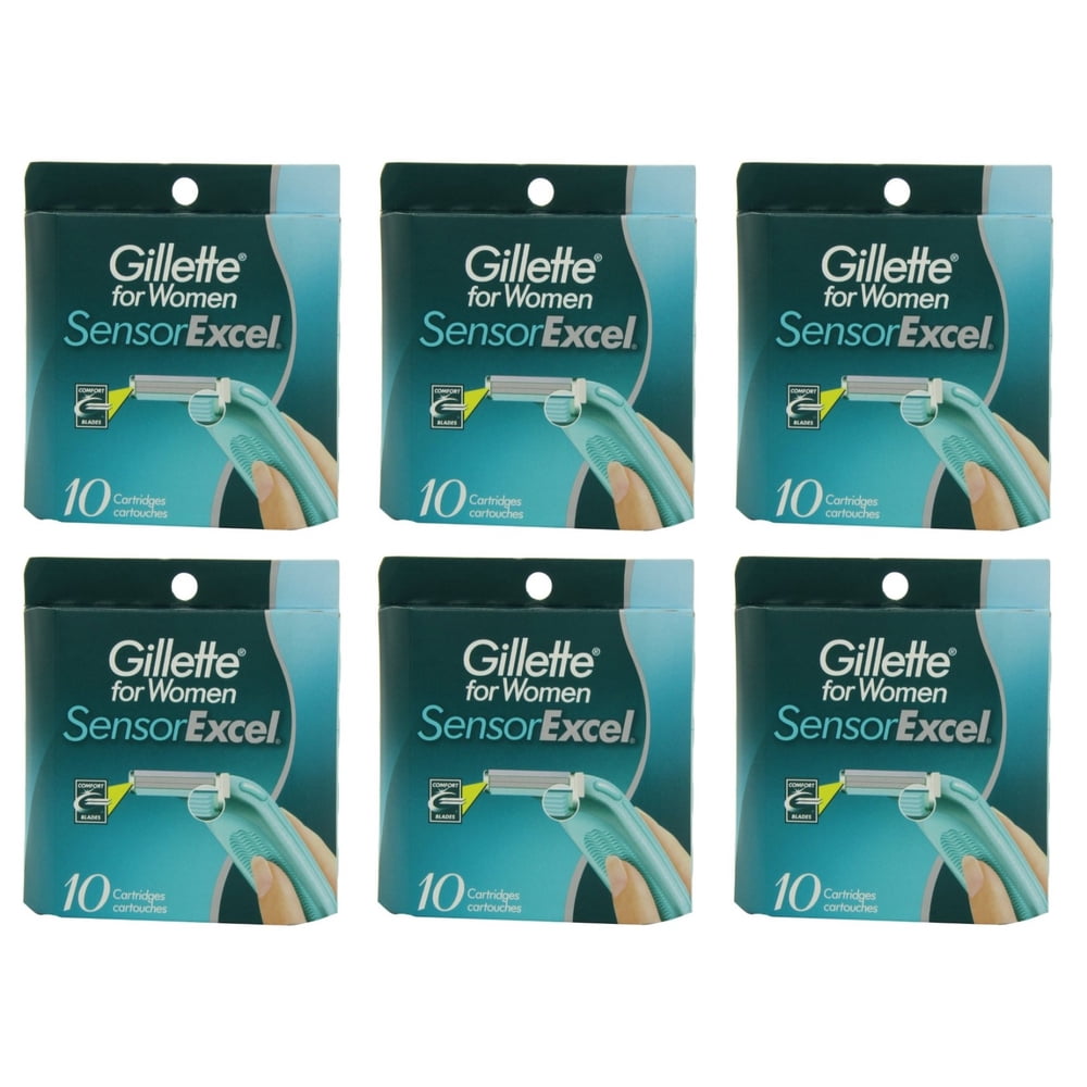 Gillette Women's Sensor Excel Refill Blade Cartridges, 10 Count (Pack
