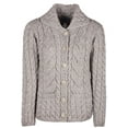 thumbnail image 2 of Aran Woollen Mills Women's Irish Button Cardigan Sweater Cable Knit 100% Merino Wool Jacket Made in Ireland, 2 of 4