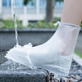 thumbnail image 3 of CSChome Waterproof Shoe Covers Reusable Foldable Waterproof Shoe Covers Full-Length Zipper Slip Resistant Galoshes, 3 of 6