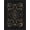 Black And Gold, Pattern 1, variant on Design&I 8'x10' Washable Area Rug Round Gothic Witchy Serpent Tarot Motifs Moody Goth Witch Snake Flowing Dynamic for Dining Room, Large Office, Lounge, Snag-Free
