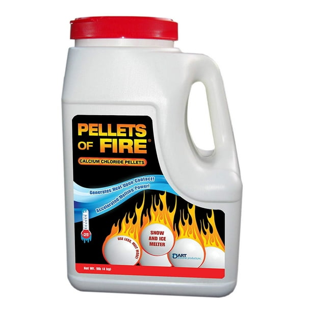 Pellets of Fire CP9 Snow & Ice Melter Calcium Chloride Pellets 9Pound