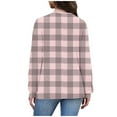 thumbnail image 5 of Ltctricy Women's Long Sleeve T Shirts V Neck Plaid Plus Size Tunic Tops Soft Casual Tees Loose Trendy Blouses(Pink,Small), 5 of 7
