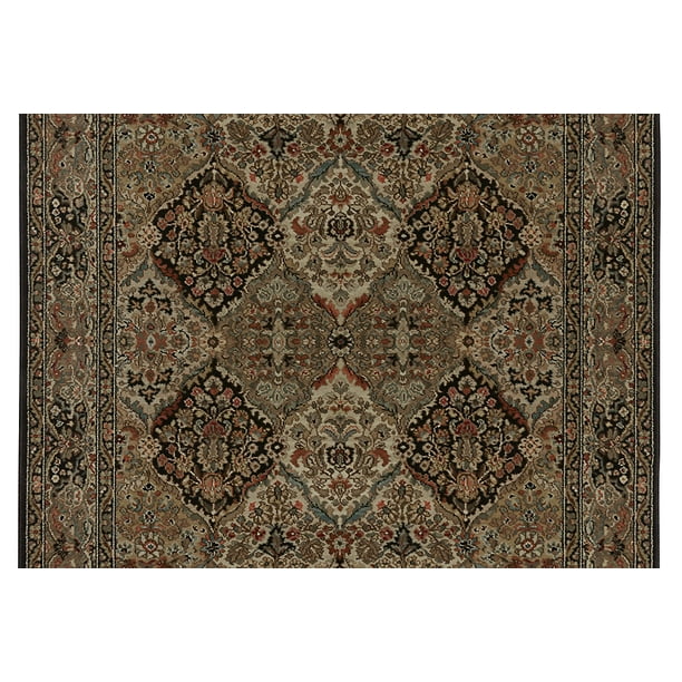 Karastan Original Karastan Area Rug 00700 00724 Black / Brick Red Bulbs