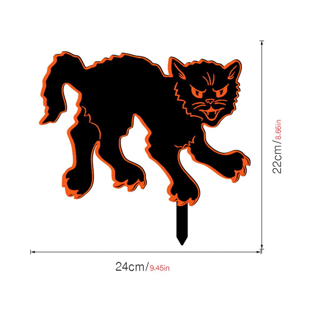 Halloween Cat Yard Sign Festival Lawn Decoration Outdoor Halloween
