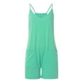 thumbnail image 3 of Womens Rompers Jumpsuits Casual Summer Outfits 2024 Shorts Overalls With Pockets Loose Comfy Fashion Clothes Homecoming Pants Outfit Junior Comfy Jumpsuits Sequin Suits for Women Short Sleeve Rompers, 3 of 6