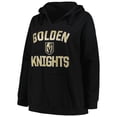 thumbnail image 2 of Women's Profile Black Vegas Golden Knights Plus Size Arch Over Logo Pullover Hoodie, 2 of 3