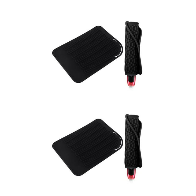 serony Flat Iron Mat Safe Protective Mats Hairstylist Accessories Grip Storage Pouch Simple Heat Resistant Pad for Protect No.2 2Set