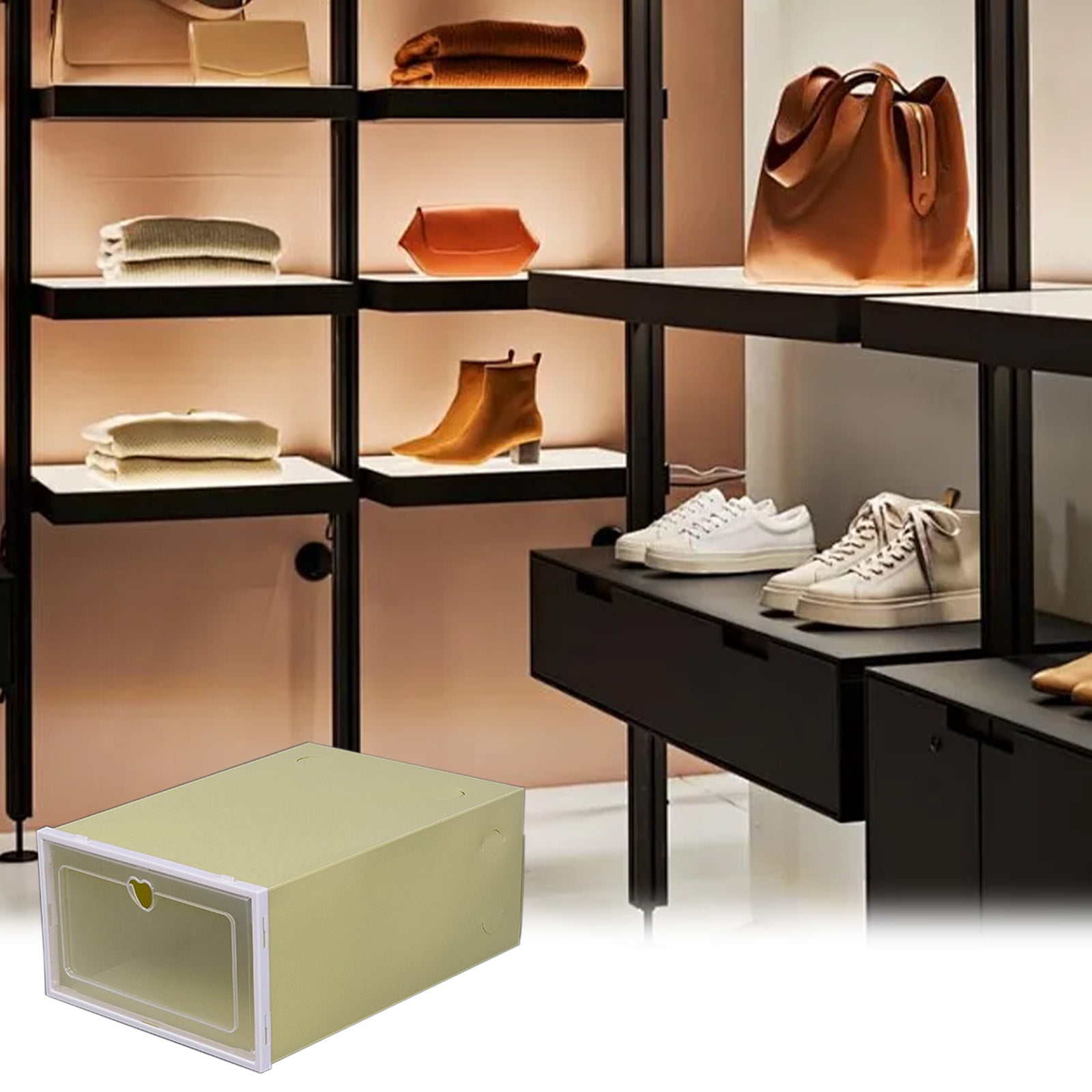 Meuble Chaussures Fermé Rangement 6 Casiers Plastique Chaussures