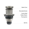 thumbnail image 5 of Design House Kitchen Sink Anti-Clog Stainless Steel Drain Strainer with Removable Basket, 5 of 12
