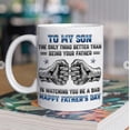 thumbnail image 2 of Personalized My Son Be A Dad Mug, Custom 3D Inflated Effect New Dad Coffee Cup, Father’s Day Gift For Son From Mom, Birthday Gift For Dad, 2 of 6