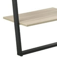 thumbnail image 4 of 75 Inch Leaning Bookshelf, Ladder Design, 5 Gray Melamine Shelves, Black - Saltoro Sherpi, 4 of 5