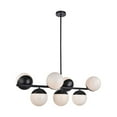 thumbnail image 3 of Eclipse 7 Lights Black Pendant With Frosted White Glass, 3 of 5