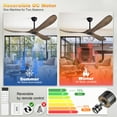 thumbnail image 5 of Tower Fan 72" Large Size Solid Wood Ceiling Fan without Lights with Remote Control and Wall Switch, Indoor Outdoor Ceiling Fan no Light for Patio,Indoor,Living Room,Bedroom,Farmhouse--Deep Brown,Box, 5 of 6