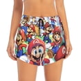 thumbnail image 4 of Lsque Mario Printed Women's Running Shorts with Liner Pockets,Elastic Quick Dry Workout Athletic Gym Yoga Shorts,Womens High Waist Shorts-Medium, 4 of 9