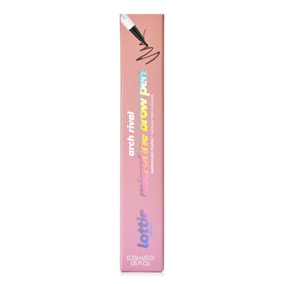 Lottie London Arch Rival Microfine Brow Pen, Dark Brown, 0.01 fl oz