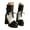 Black, variant on Womens Platform Boots Lace up Block Heel Pumps Fashion Splicing Round Toe Ankle Boots