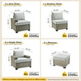 thumbnail image 2 of XIZZI 9 Pieces Wicker Patio Furniture Rattan Outdoor Sectional Sofa Waterproof Patio Conversation Chair Set with Cushion Ottoman for Backyard, Gray, 2 of 8