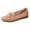 Pink, variant on Rokment Womens Wedge Slip on Walking Loafers Vintage Bow Leather Low Heels Ballet Flat Dress Shoes Boho Beach Casual Spring Fall Footwear Black Size 6.5