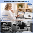 thumbnail image 4 of SIAVIALA Laptop Screen Extender 15.6 Inch - FHD 1080P Portable Monitor, 3-in-1 Detachable Clampable Dual Screen for 13-17.3" Laptops, External Display Splitter for Windows Mac Android Chrome, 4 of 7