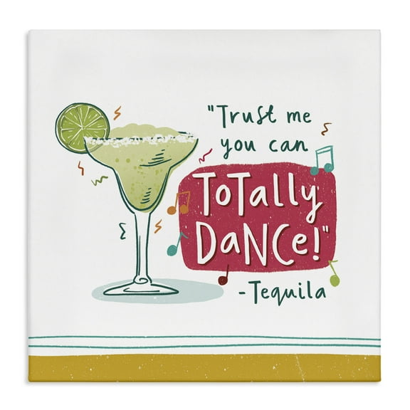 Stupell Industries Funny Tequila Phrase Food & Beverage Painting Wrapped Canvas Art Print Wall Art, 17 x 17