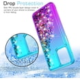 thumbnail image 3 of for Moto G 5G 2023 Case,Motorola G 5G 2023 Case,with HD Screen Protector,Gradient Quicksand Glitter Liquid Floating Girls Cute Phone Case for Motorola Moto G 5G 2023 (Teal/Purple), 3 of 7