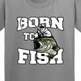 thumbnail image 4 of Inktastic Born to Fish Youth T-Shirt, 4 of 5