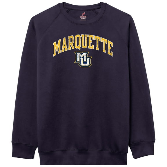 Men's-League Collegiate Wear  Navy Marquette Golden Eagles Essentials 2.0 Pullover Sweatshirt