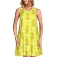 thumbnail image 1 of Fotbe Gold Pineapple Vestido de Verano sin Mangas para Mujer – Vestido Midi Línea A, Estilo Camiseta Floral, Vestido Playero Casual y Fluido, 1 of 7