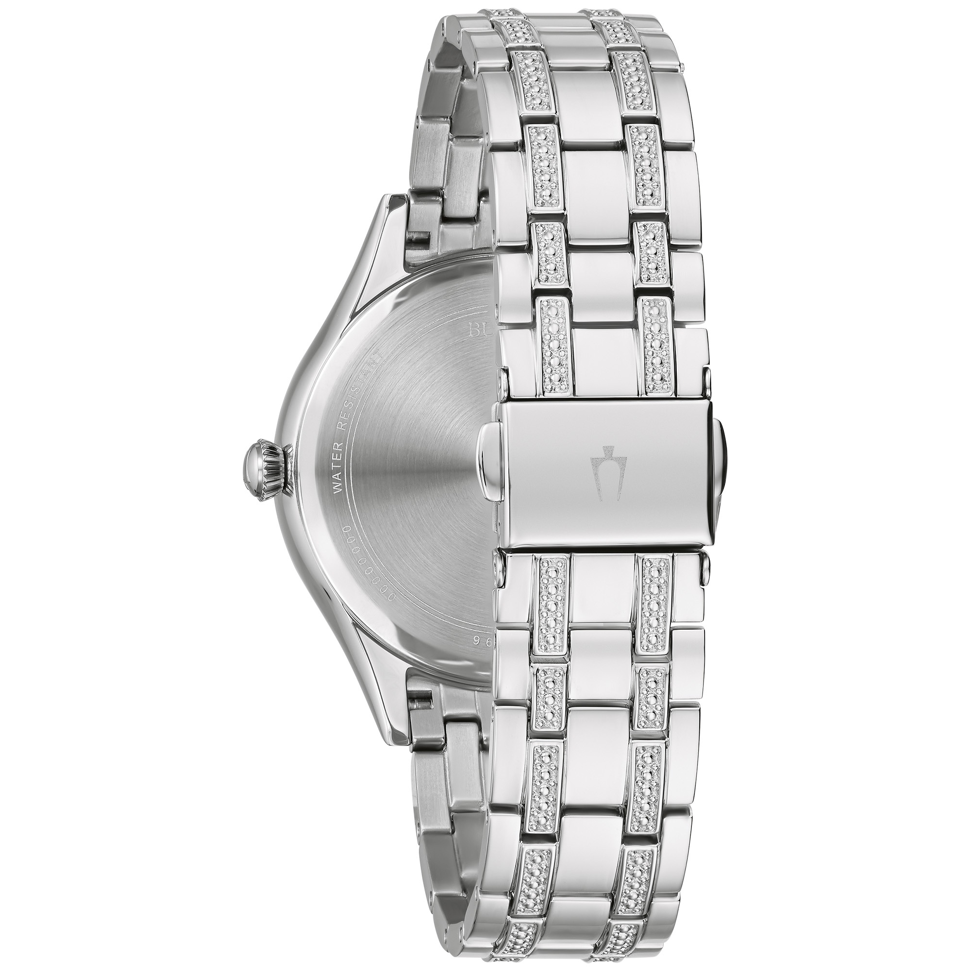 Bulova 2 Tone Crystal Accents MOP Dial Watch Bulova Women main image 3