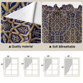 thumbnail image 5 of Swag Valance Curtains for Windows, Vintage Mediterranean Light Filtering Kitchen Curtains with Rod Pocket, Retro Morocco Abstract Art Brown Blue Window Treatment Valances, 36x36 - 2 PCS, 5 of 9