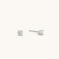 thumbnail image 3 of 925 Sterling Silver 4-Prong Cubic Zirconia Stud Earrings for Women | Hypoallergenic, Available in 2mm-6mm Sizes", 3 of 3