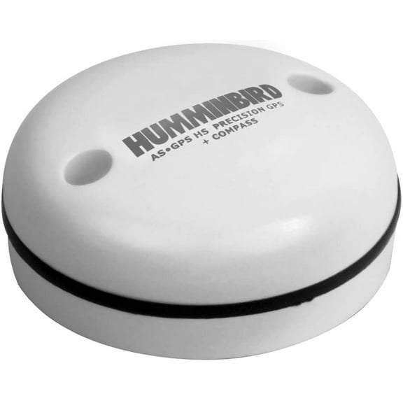 8" White Round Humminbird AS GPS HS Precision GPS Antenna with Heading Sensor
