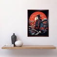 thumbnail image 2 of Samurai Master in Winter Sunset Landscape Rockabilly Americana 50s Art Print Framed Poster Wall Decor 12x16 inch, 2 of 5