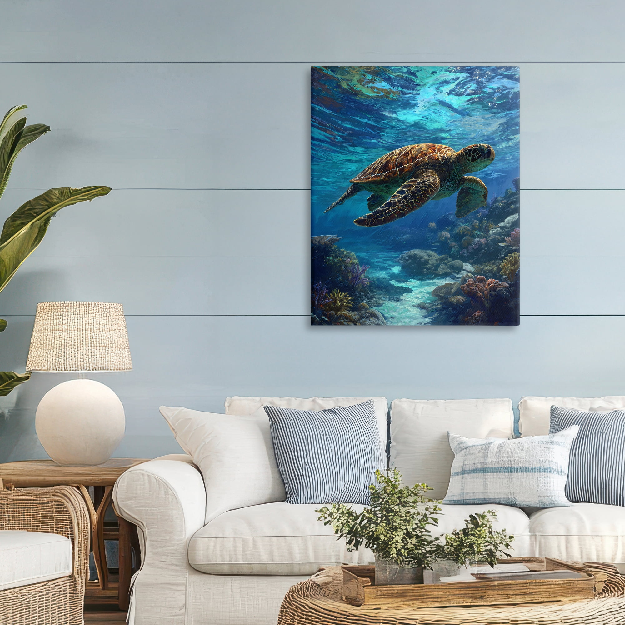 Stupell Industries Oceanic Adventurer Tortoise Canvas Wall Art, design by Franklyn Gregory