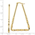 thumbnail image 4 of Chisel Stainless Steel Polished Yellow IP-plated Triangular Hoop Earrings - 54.5mm, 4 of 6
