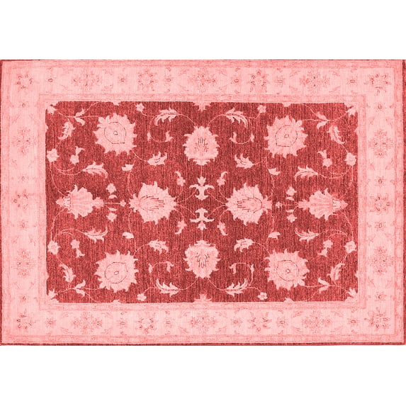 Ahgly Company Indoor Rectangle Oriental Red Traditional Area Rugs, 5' x 7'