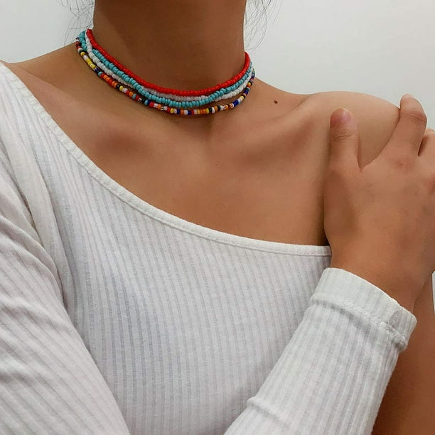 Cute seed bead chokers sale