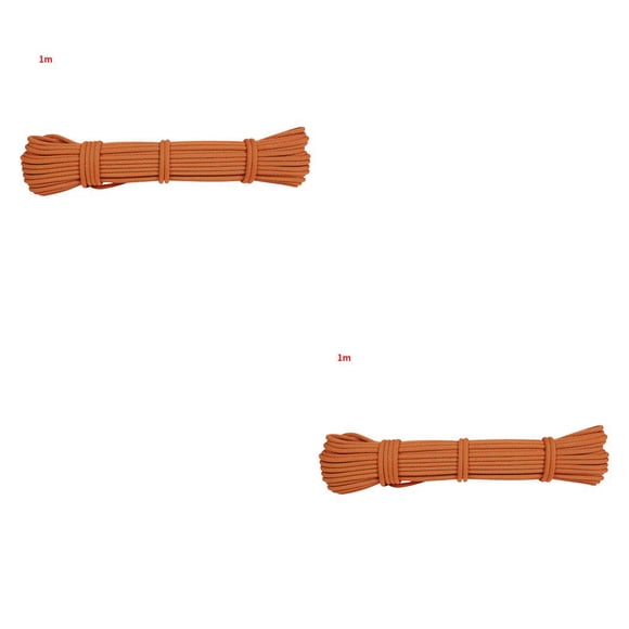 Advancent Cuerda de escalada portátil Cuerda de descenso antideslizante de 6 mm Accesorio de supervivencia para actividades al aire libre, 1 m, naranja Naranja 1M 2piezas Advancent CBP155579